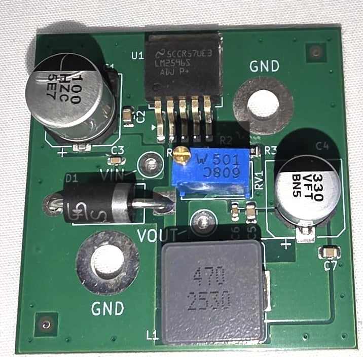 LM323 5V regulator replacement module, top view